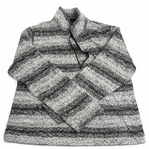 Lands' End Black and Gray Women's Turtleneck Sweater